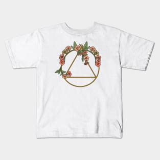 Floral AA Symbol Kids T-Shirt